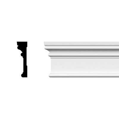 3.5'' H x 96'' W D Plastic Moulding