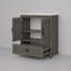 Meuble-lavabo de 76 cm avec lavabo en céramique et rangement dissimulé (sans robinetterie) - Gris-1869364595-1869375478