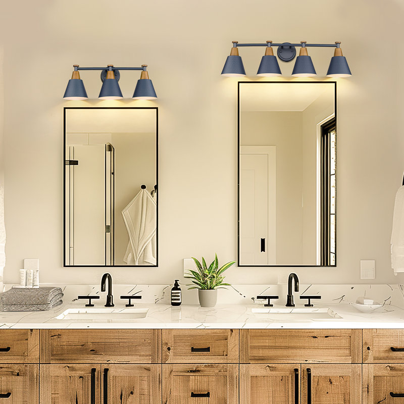 4 - Light Dimmable Vanity Light, Blue