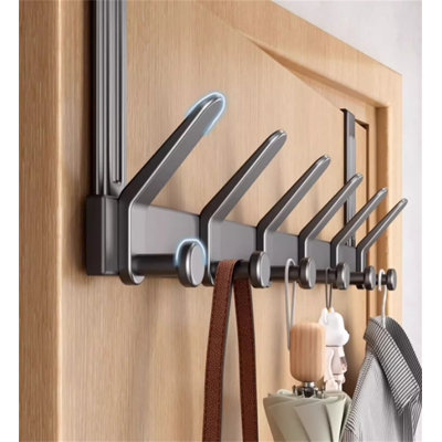 Aluminum Alloy Over-The-Door Hook Rack