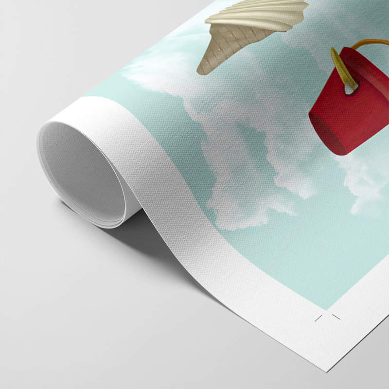 Silly Seagulls - Impression sur toile seulement - NON-CADRE, H 27 po x l 18 po