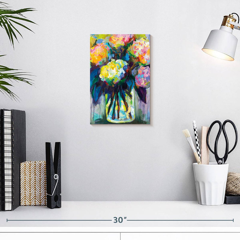 Avery Full Of Hydrangeas, 12" H x 8" W