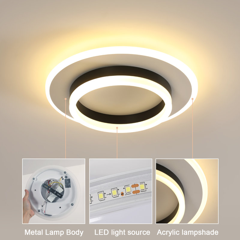 DELIPOP Sleek 30cm Round Flush Mount, 3000K