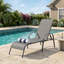 Chaise longue de patio pliante réglable toutes saisons, dossier réglable multi-vitesses et tissu respirant résistant à l'eau, adapté pour la piscine, la cour arrière, le patio-2102817496-2102817497