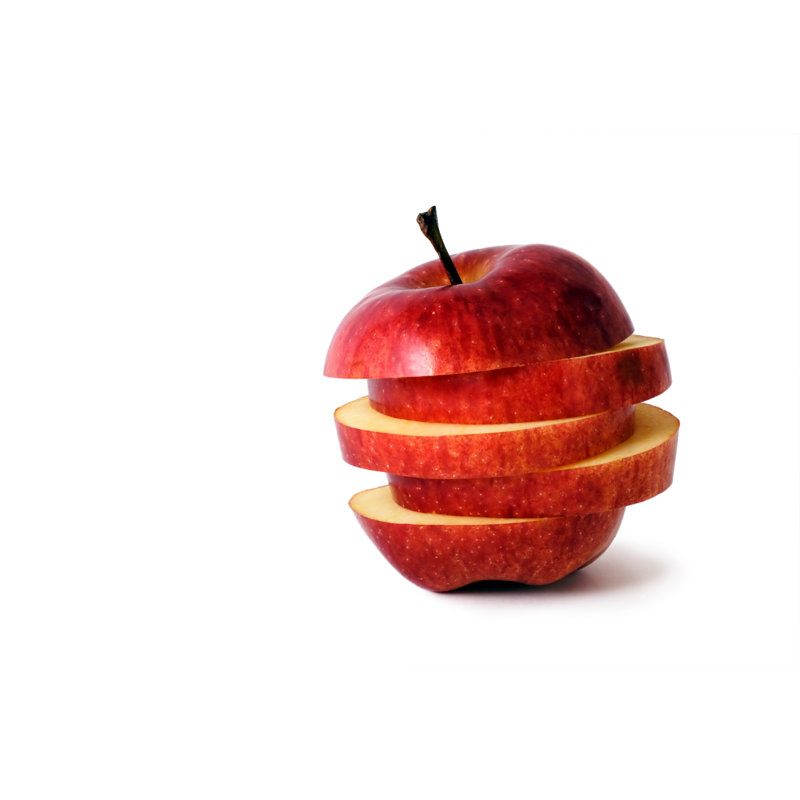 Red Apple Slices - Wrapped Canvas Print, 51cm H x 76cm W x 3.8cm D