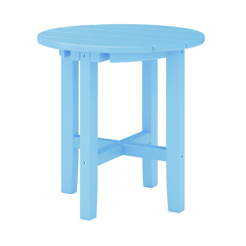Table d'appoint ronde Iser, Bleu d'été, Bleu d'été