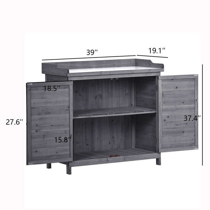 Banc de rempotage Miley-Anne, gris