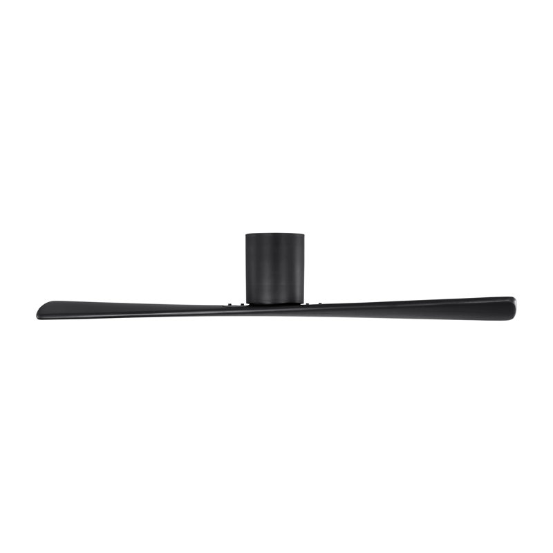  Plank Smart 52 Hugger Indoor Ceiling Fan with Midnight Black blades and Handheld Remote, Midnight Black, Midnight Black