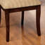 Ensemble de salle à manger 5 pièces de style contemporain avec table à piédestal ronde en bois massif brun et 4 chaises d'appoint