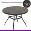 Ensemble repas d'extérieur 52,9 po avec ensemble de patio en métal empilable 7 pièces avec trou de parasol réglable?-1356816893-1356816892