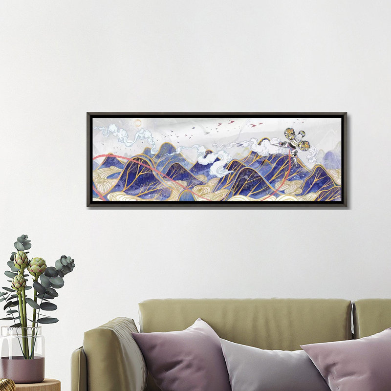 «Paper Hawk» par Sija Hong - reproduction d'art panoramique, H 16 po x l 48 po x 1,5 po