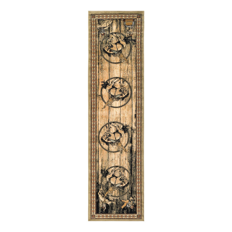Tapis vert Rugs.com Pioneer, Tapis de couloir 3 pi x 12 pi