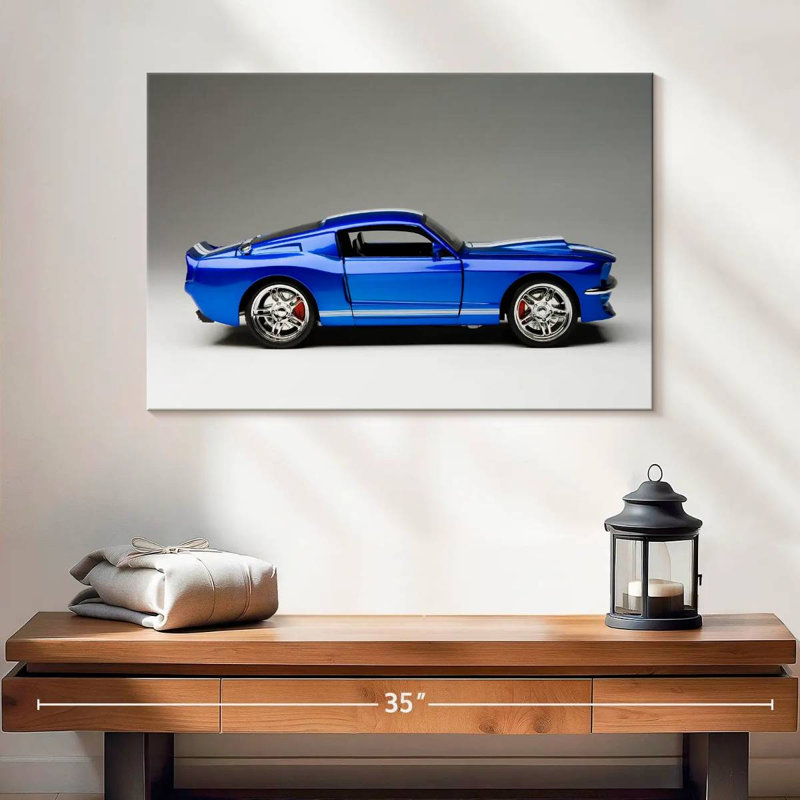 Voiture de sport Mehar Old Blue, H 16 po x l 24 po