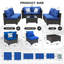 Ensemble de canapé modulaire en osier de patio 7 pièces (café / beige), résistant aux intempéries et léger pour l'extérieur, balcon, jardin, bord de piscine, comprend des coussins anti-éclaboussures-1935566860-1935566863