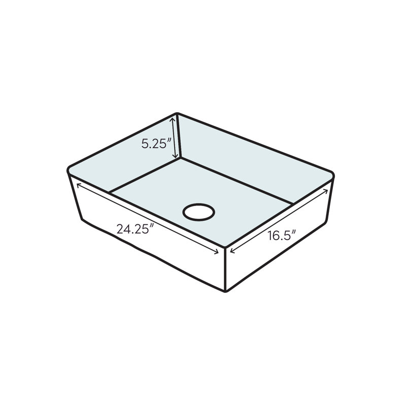 Regatta 24.25'' L Bathroom Sink