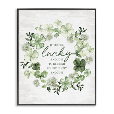 «Inspiring Lucky Wreath», art de la giclée encadrée par lettré et doublé