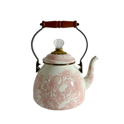 Rosy English Garden 2 Quart Tea Kettle