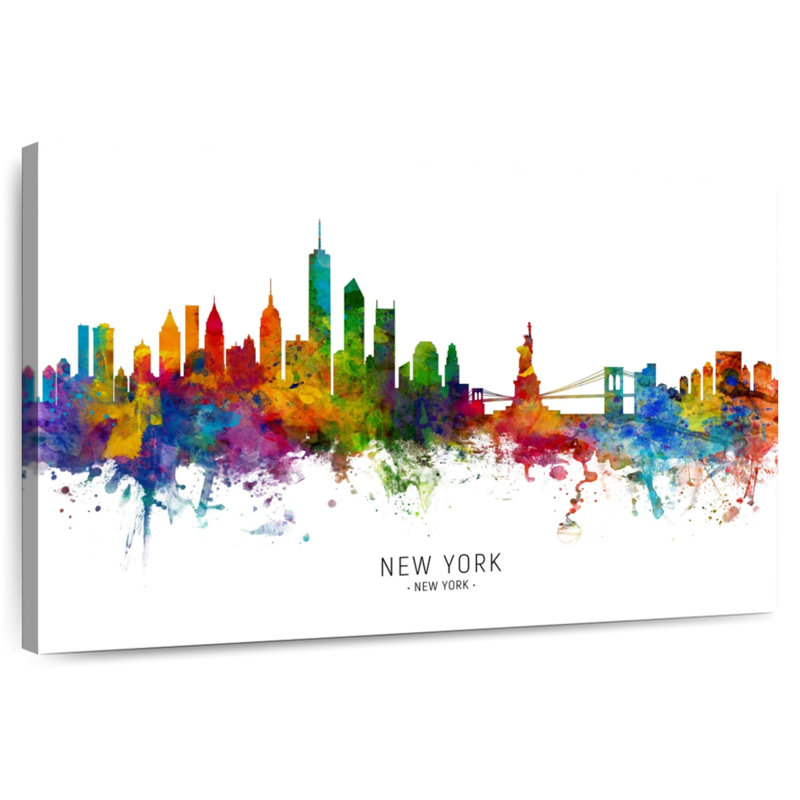 «Sirci Vibrant New York Skyline I», H 24 po x l 36 po