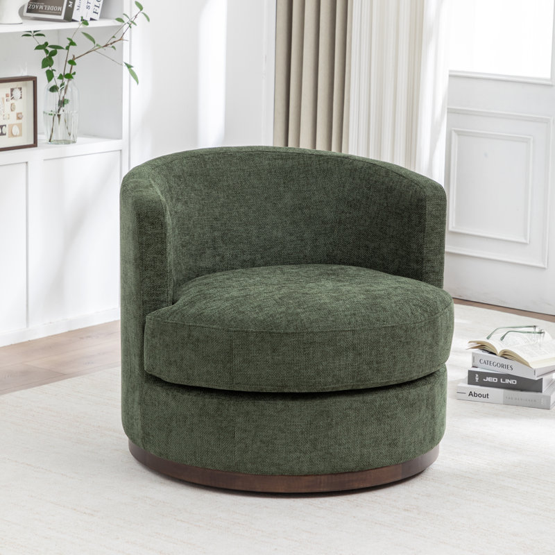 Fauteuil demi-tonneau Arabella, Chenille Juniper Performance