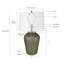 Lampe de table en verre D18x28,5 "