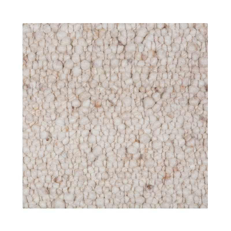 Travon Solid Colour Wool Area Rug, Rectangular 140 x 200cm