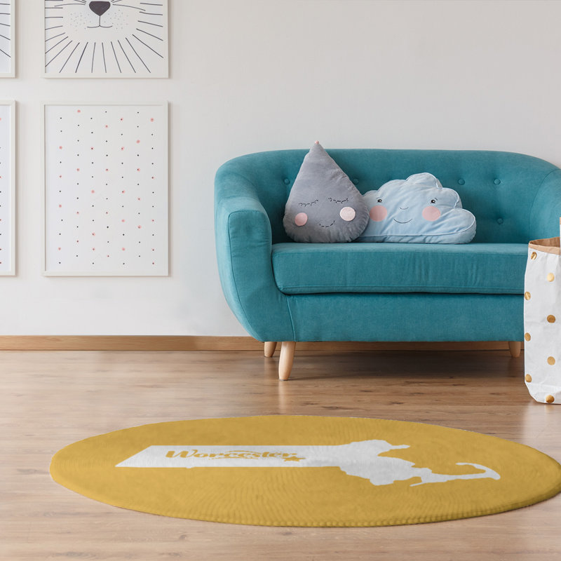 Chenille Indoor Rug, Round 5'