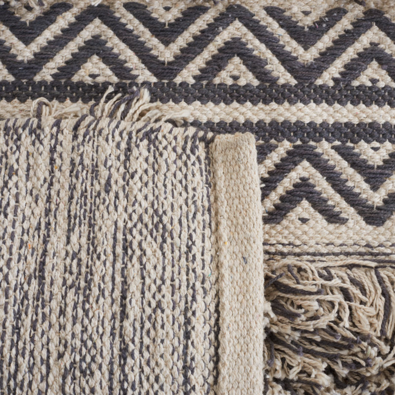 Natura Flat Weave Cotton Southwestern Rug, Rectangle 4' x 6'