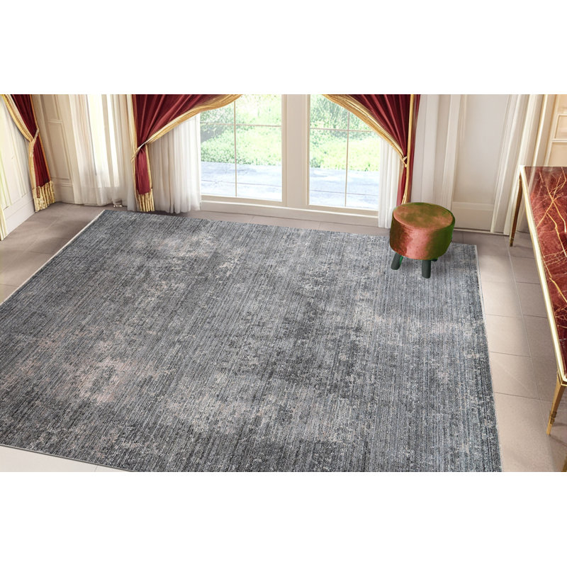 Hileman 13707-950 GRIS / BLEU MARINE, Rectangle 5 pi 3 po x 7 pi 7 po