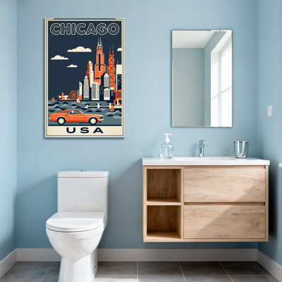 Scénique et paysages urbains, Chicago, paysage urbain, voiture, eau, États-Unis