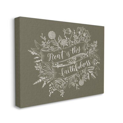 Bordure botanique «Great Is Thy Faithfulness» par Imperfect Dust - impression