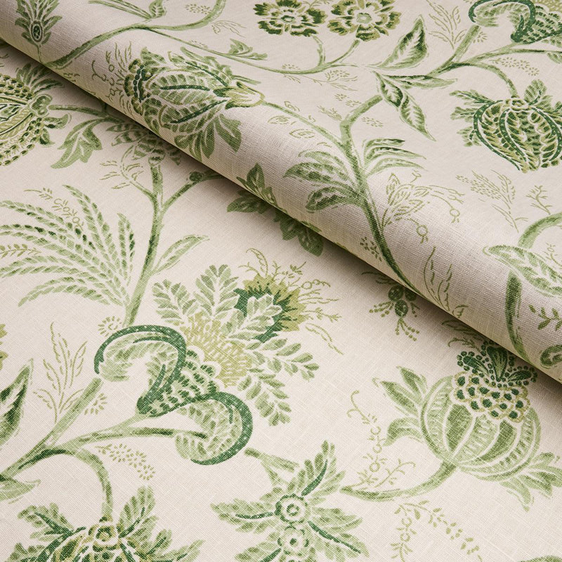Tissu chinois Schumacher x Mark D. Sikes, Vert feuille
