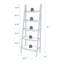 Bibliothèque échelle en bois massif H 72,5 "x l 25,25" Natrona-914259488