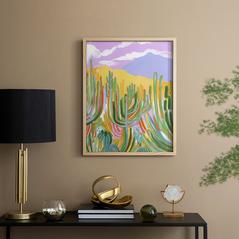 Lavender Desert I, reproduction encadrée - bois massif, H 30 po x l 24 po