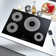 Cosmo 30 In. Electric Ceramic Glass Cooktop With 4 Elements, Triple Zone Element In Black
