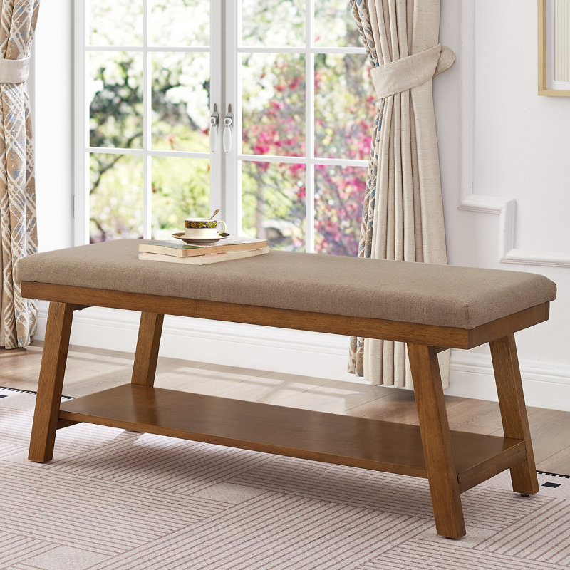 Banc de rangement Mid-Century l 43,5 po, Linen