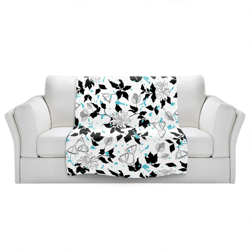 Hand Woven Throw Blanket, 51" x 60", Black