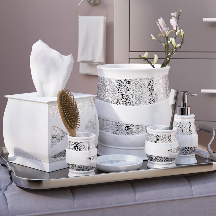 Channce Champagne 6 Piece Bathroom Accessory Set