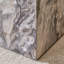 Table basse carrée de 15,7 pouces, panneau de fibres à densité moyenne moderne, finition gris doux texturé, décor de salon compact