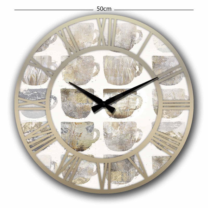 Elegant Decorative Wall Clock, 19.7 inches Diameter | 100% MDF, Thickness: 0.2 inches | Stylish Minimalist Design for Home & Office Decor | Perfect for Living Room, Bedroom, and Kitchen Spaces