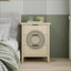 Armoires: commode à 3 tiroirs avec design creux Poignées en métal noir | Moderne | Panneau de particules et panneau de fibres à densité moyenne