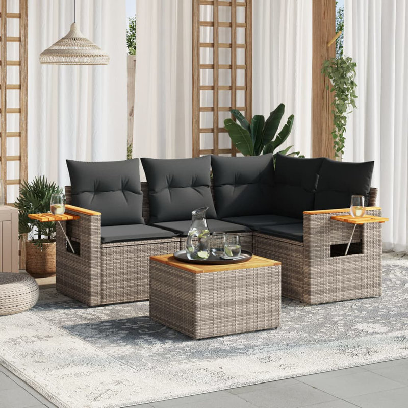Vidaxl Garden Sofa Set Grey