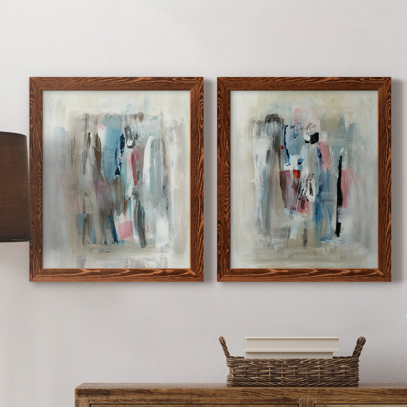 «Rain Shadow I», ensemble de 2 reproductions d'art, H 24 po x l 36 po x P 1,5 po, Toile avec cadre érable, Pas de tapis
