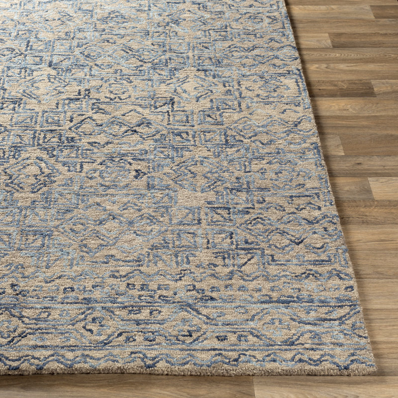 Tapis en laine touffeté à la main Dichelle Southwestern, Rectangle 6 pi x 9 pi