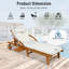  Fauteuil inclinable d'extérieur moderne en bord de piscine avec plateau latéral rétractable Modern