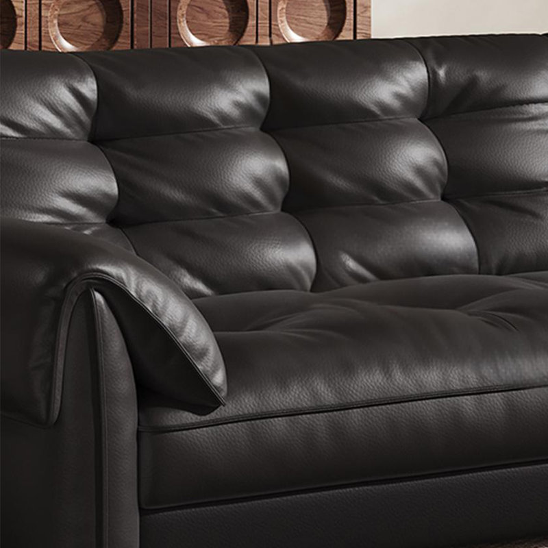Canapé rétro de style minimaliste italien, H 36,22 po x l 86,61 po x P 40,55 po