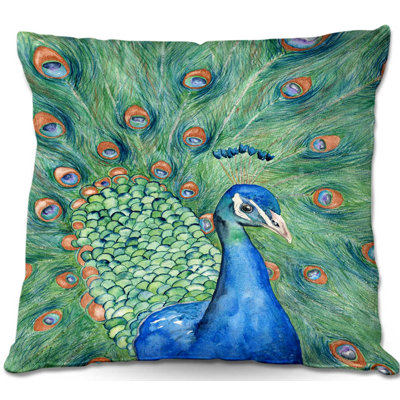  Peacock Throw Pillow