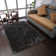 Sanford HAND TUFTED SHAG POLYESTER ECO-FRIENDLY AREA RUGS - Black Color | Solid Design | Area Rugs for Living room, Bedroom