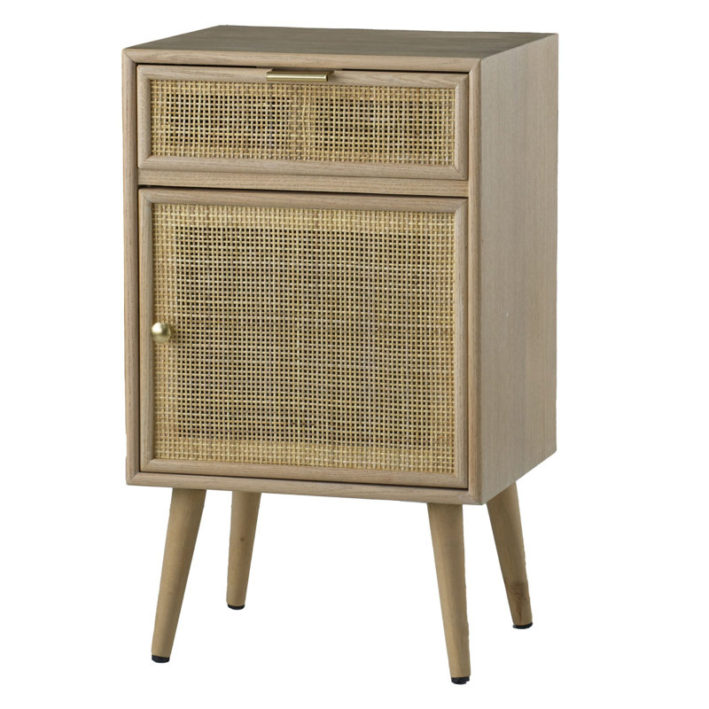 Armoire décorative à 1 porte Milperra, Naturel