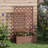 Raised Garden Bed With Trellis Lattice, Wood Planter Box With Self Draining Gap, Freestanding Trellis Planter For Climbing Plants, Vines, Flowers, 29.5" X 13.25" X 53.25", Light Brown