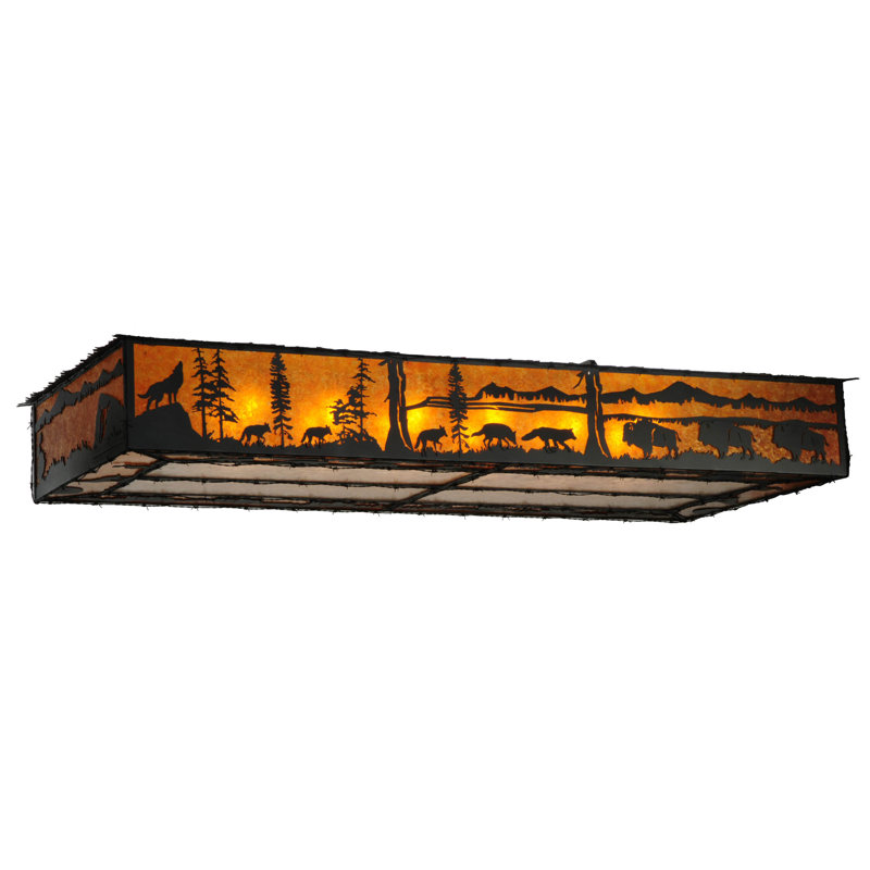 Rustic Lodge 12 - Light Flush Mount